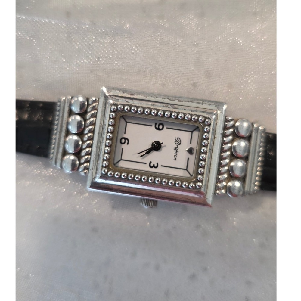 Brighton Taxco Ladies Wrist Watch Silver Tone Rectangular Dress Watch